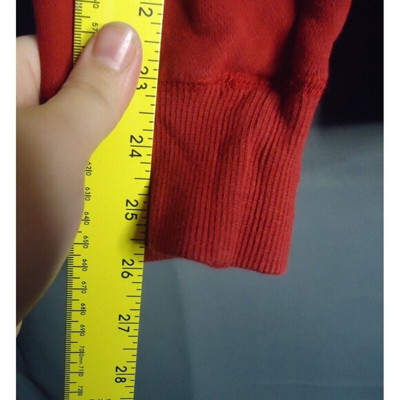 IZOD Red Sweater Long Sleeve Crew Neck Pullover Cotton Blend Mens Size Medium - Picture 6 of 8
